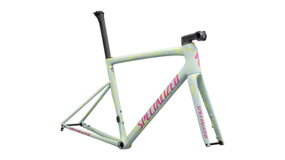 Tarmac SL8 Cuadro Carretera Specialized 2025 Satin Ion Metallic/Sea Foam Strata/Rebel Pink
