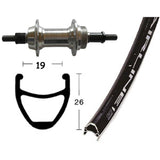 Rear Wheel Winora Vuelta Airline 1 Solid Axle 135mm 6/7s Matte Black