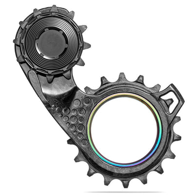 Jaula Cambio Trasero Absolute Black Hollowcage Shimano 9200 Carbono Arcoiris